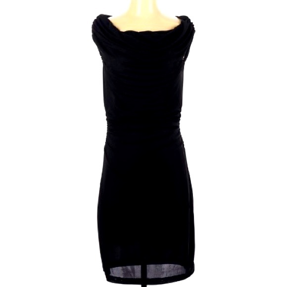 Lily Dresses & Skirts - Lily Cocktail Dress Black sheath boat neck S <28”> ^36”v EUC🇺🇸